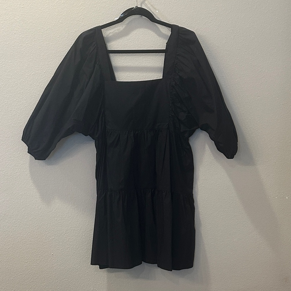 A New Day Black Puff Sleeve Dress